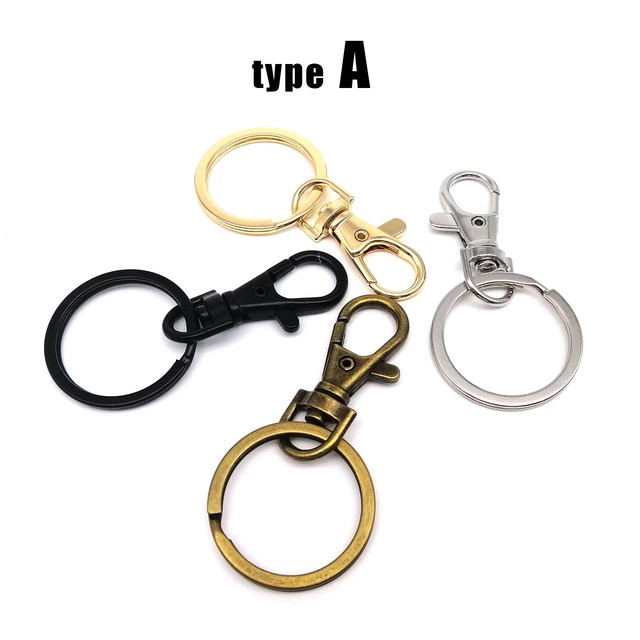 5pcs Swivel Lobster Car Key Ring Chain Keyring Keychain Clasp Clip Trigger  Buckle Snap Pendant Hook